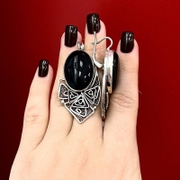 серебряные серьги с агатом