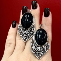 серебряные серьги с агатом