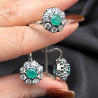 Серебряные серьги + кольцо