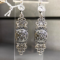 Серьги  из серебра  без камней