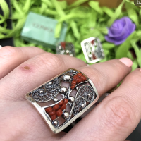 серьги +с натуральными камнями