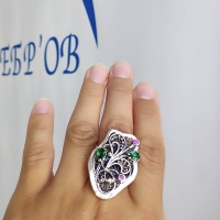 Комплект из серебра с бирюзой