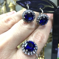Серебряный комплект с фианитами
