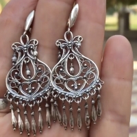 серьги серебро без камней