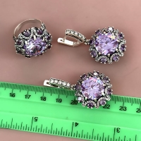 серьги кольца +с камнями