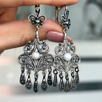 серьги серебро