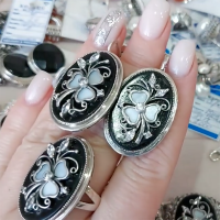 серебряные серьги с черным ониксом