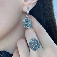 серебряные серьги без вставок купить