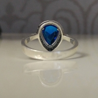 кольцо +с голубым топазом купить