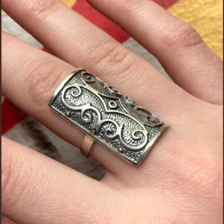 кольцо серебро без камней