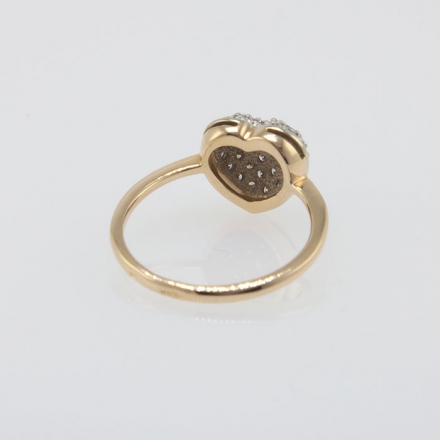 Кольцо из золота с россыпью бриллиантов