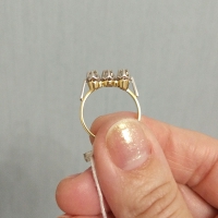 Кольцо золотое "Светофор" с бриллиантами