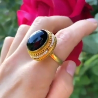 кольцо с черным