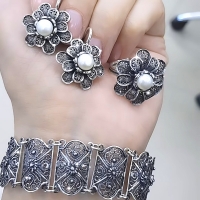 серебряные браслеты женские без камней