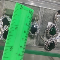 серьги кольца +с камнями серебро купить