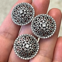 Серебряные серьги с кольцом