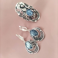 серебро с кианитом