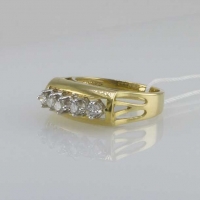кольцо дорожка золото с бриллиантами