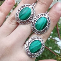 серебро комплекты кольцо +и серьги