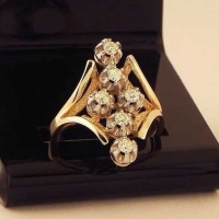 Кольцо  с  бриллиантами  "Ромб"