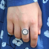 серебряные круглые кольца