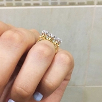 кольцо с бриллиантом 0 3
